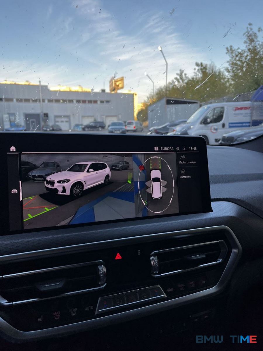 BMW X3 G01 USA круговым обзором, смена региона и карты Европы, регистратор