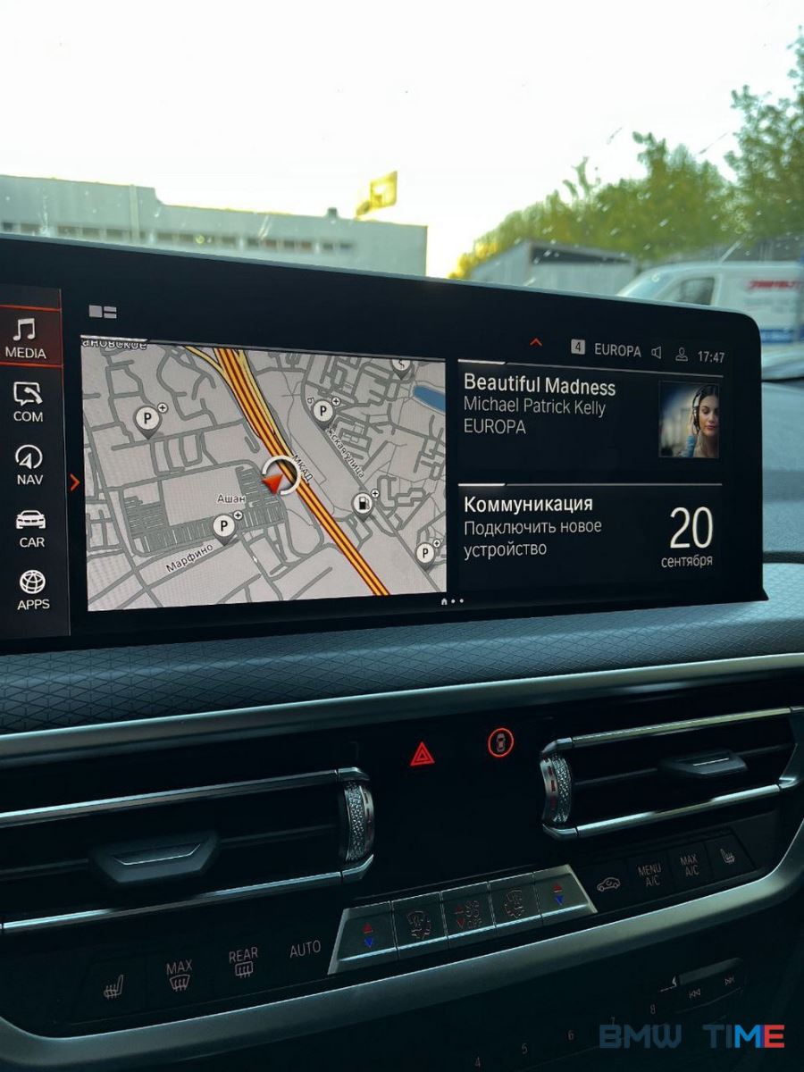 BMW X3 G01 USA круговым обзором, смена региона и карты Европы, регистратор